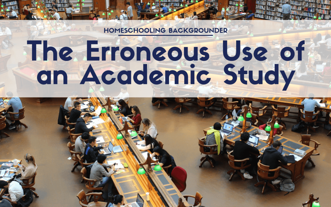 The Erroneous Use of an Academic Study